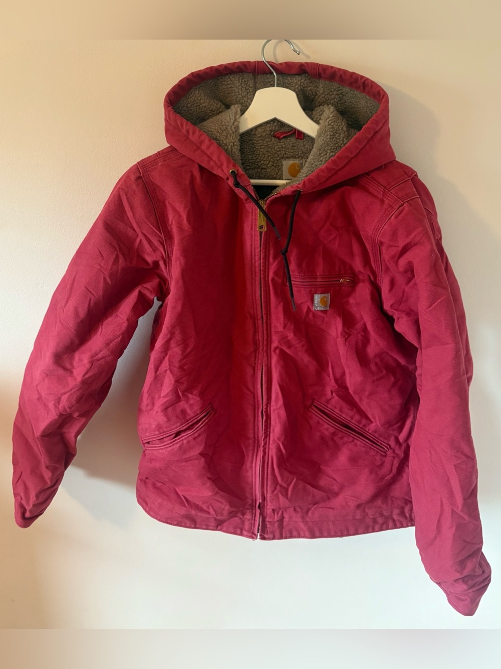 RARE Vintage Y2K CARHARTT SANDSTONE SHERPA-LINED SIERRA JACKET WOMEN’S M